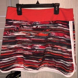 Athleta skort- black, gray, red and white- size 6